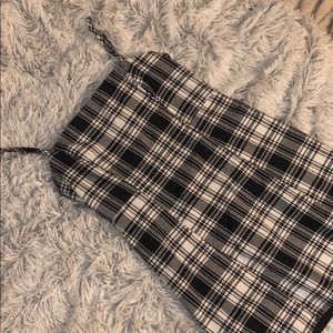 forever21 black and white plaid dress